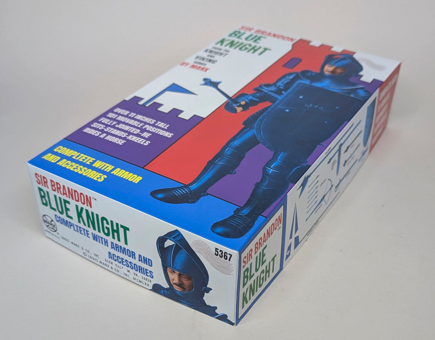 Knight – US Blue Knight, Sir Brandon MOD Version Fantasy Box with Manual and Banner