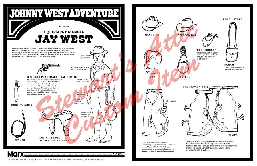 Jay West - JWA - Reproduction Equipment Manual - Black