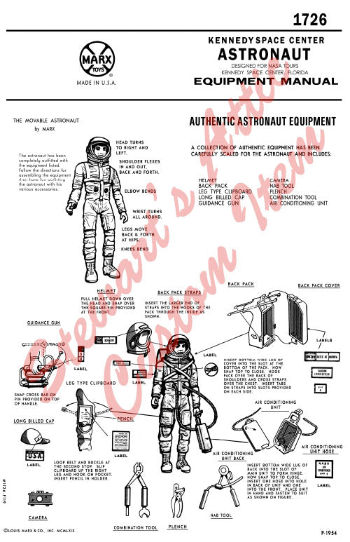 Kennedy Space Center Astronaut - Reproduction Equipment Manual