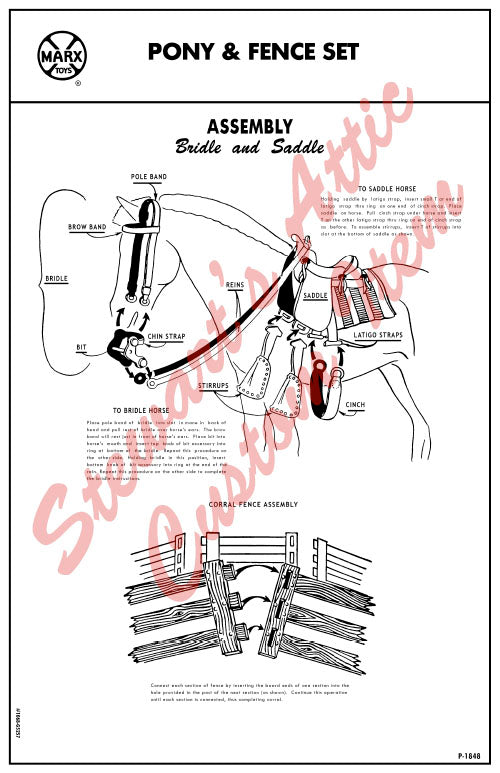 Pony & Fence Set - Reproduction Assembly Manual