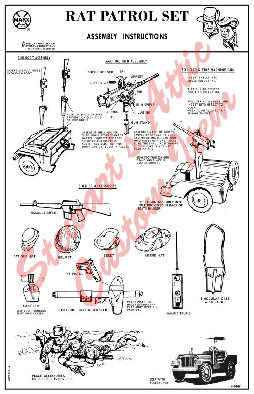 Rat Patrol Set - Reproduction Assembly Manual