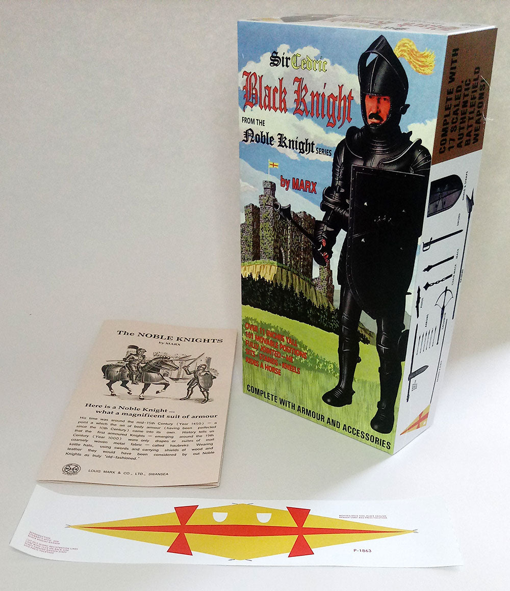 Knight – UK Black Knight, Sir Cedric Fantasy Box with Manual and Banner (Reddish/Stuart)