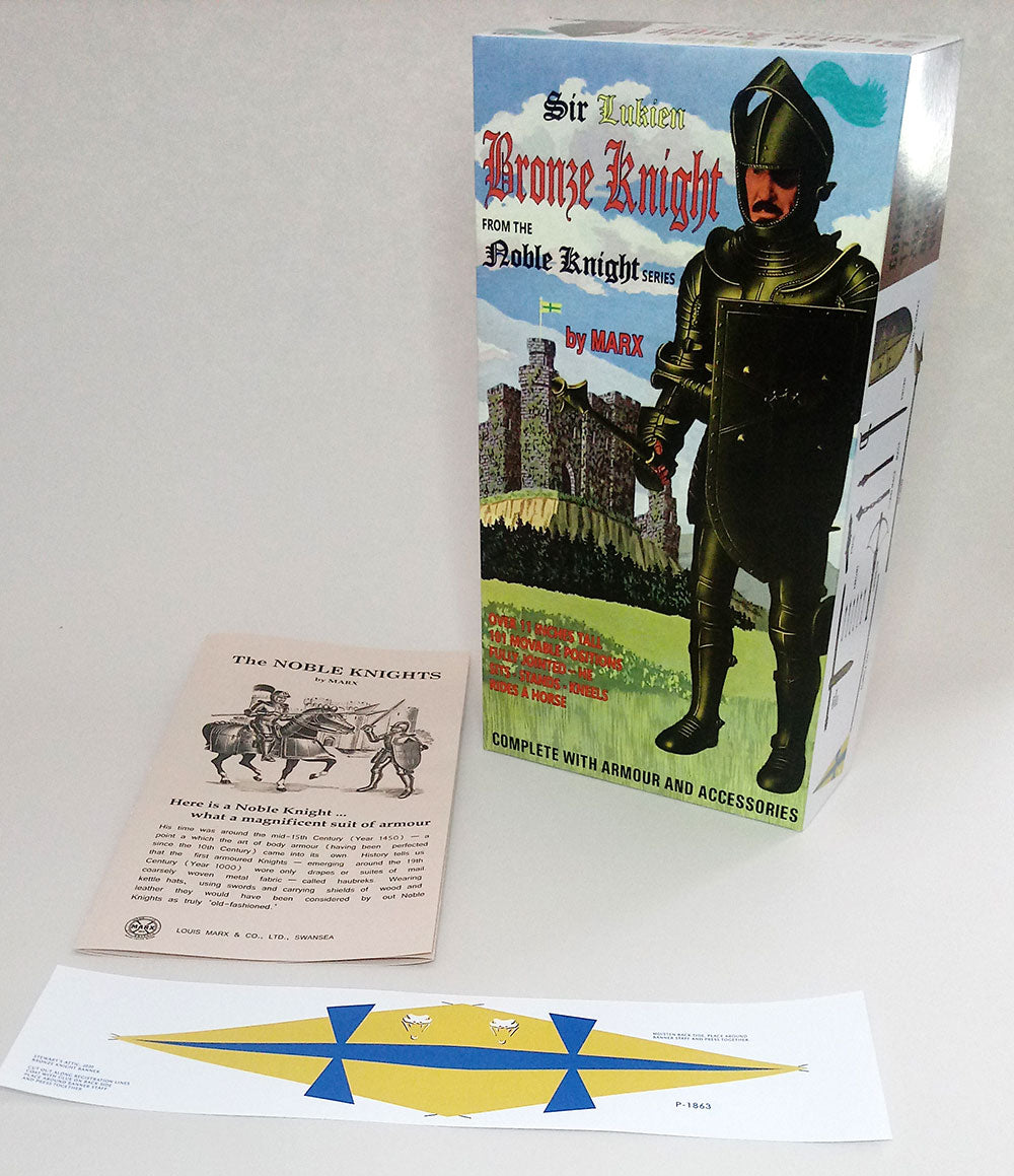 Knight – UK Bronze Knight, Sir Lukien Fantasy Box with Manual and Banner