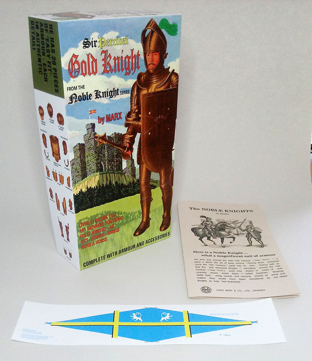Knight – UK Gold Knight, Sir Percival Fantasy Box with Manual and Banner (Reddish/Gordon)