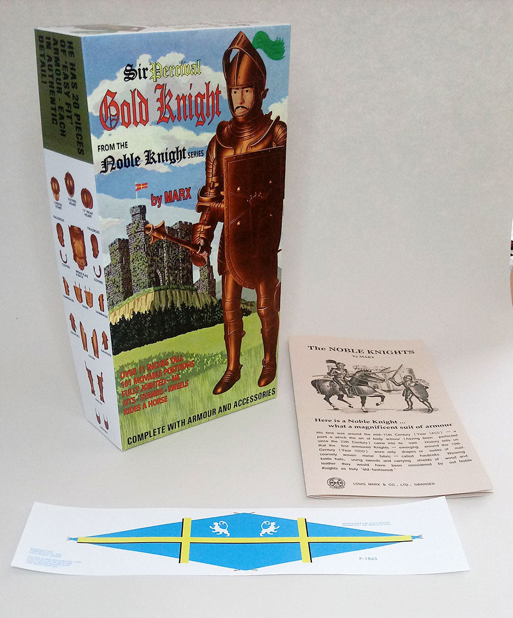 Knight – UK Gold Knight, Sir Percival Reproduction Box with Manual and Banner (Caucasian/Gordon)