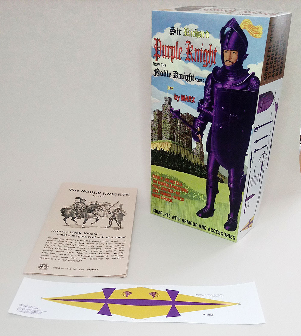 Knight – UK Purple Knight, Sir Richard Fantasy Box with Manual and Banner