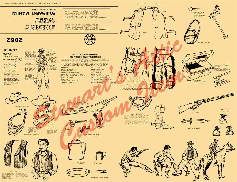 Johnny West - Canadian - Reproduction Equipment Manual - Black on Ivory