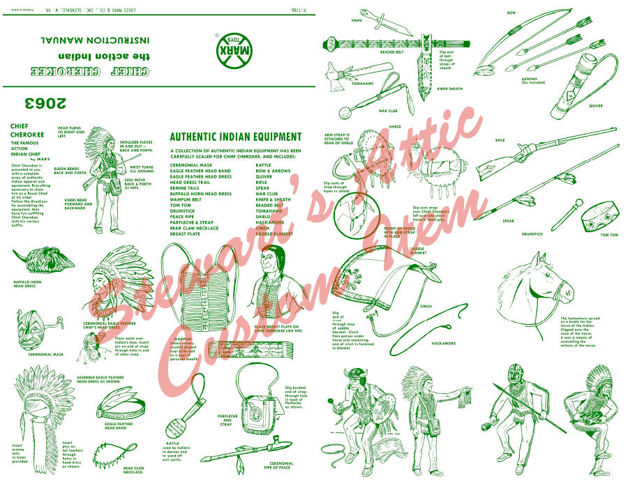 Chief Cherokee - Action Indian - Reproduction Equipment Manual - Green