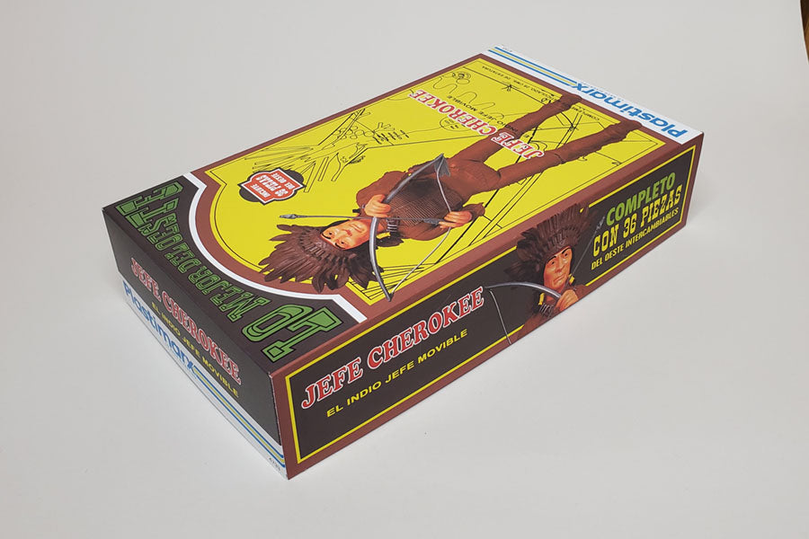 Jefe Cherokee (Chief Cherokee) (Brown Body) – Mexican - Plastimarx – Lo Mejor Del Oeste – Fantasy Box (and Manual)