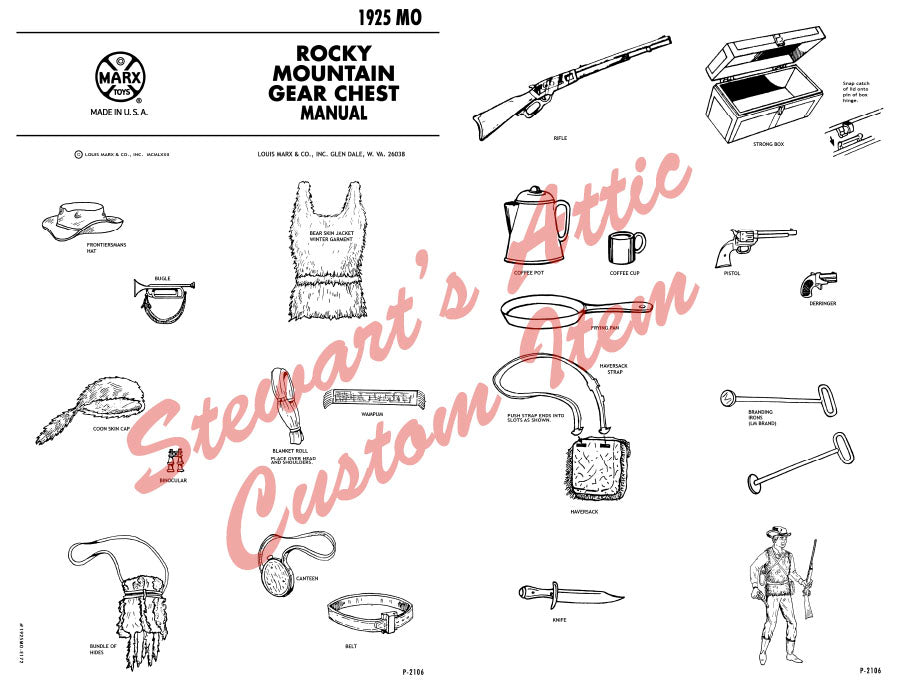 Rocky Mountain Gear Chest - Reproduction Equipment Manual - Black