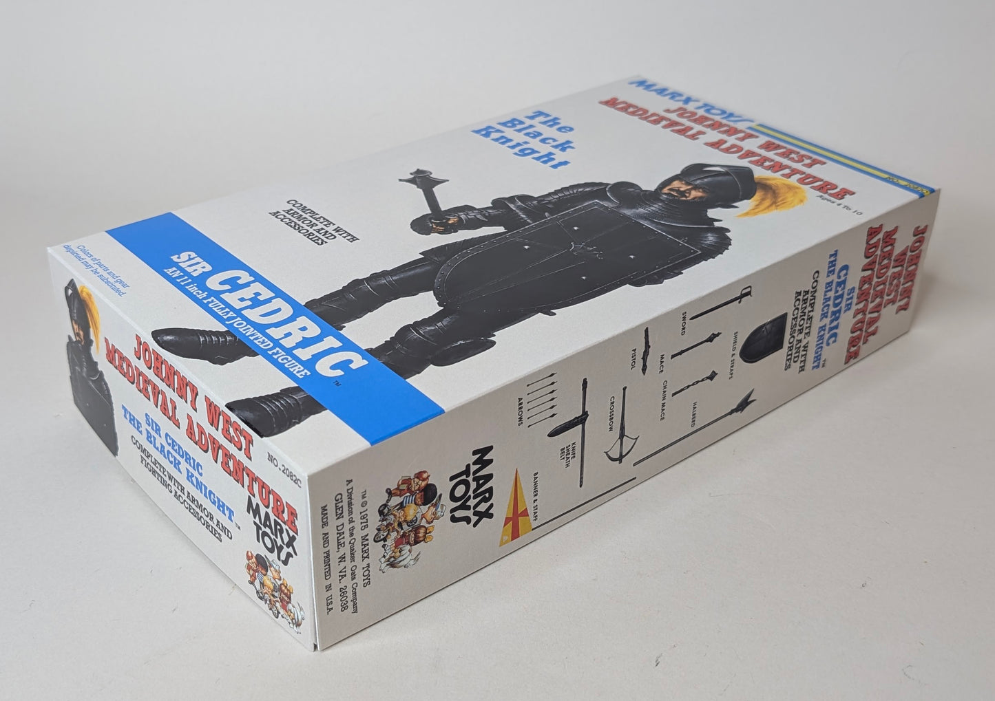 Knight – US Black Knight, Sir Cedric JWA Medieval Adventure Version Fantasy Box with Manual and Banner