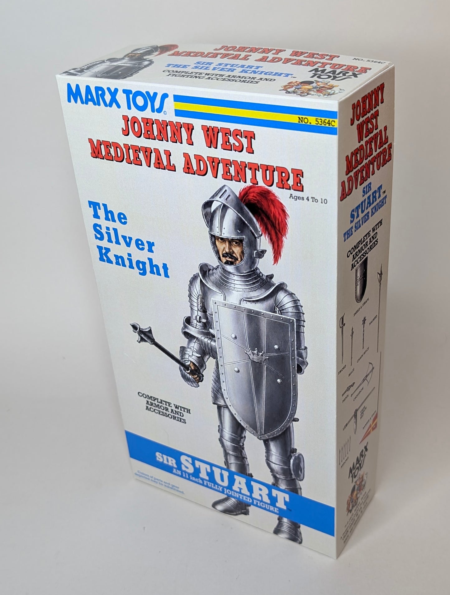 Knight – US Silver Knight, Sir Stuart JWA Medieval Adventure Version Fantasy Box with Manual and Banner