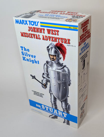 Knight – US Silver Knight, Sir Stuart JWA Medieval Adventure Version Fantasy Box with Manual and Banner