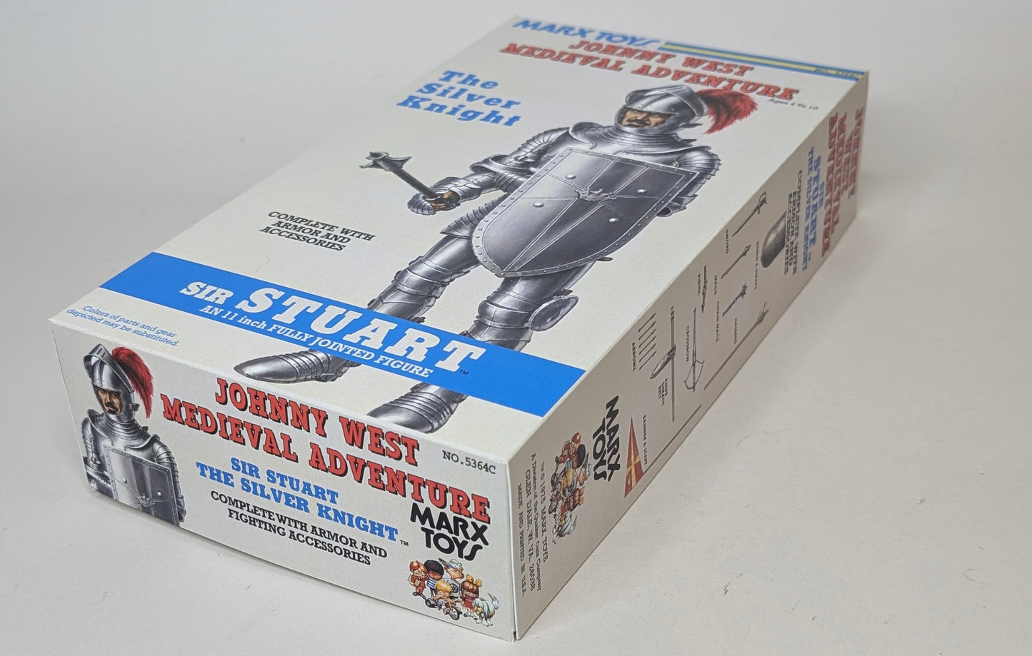 Knight – US Silver Knight, Sir Stuart JWA Medieval Adventure Version Fantasy Box with Manual and Banner