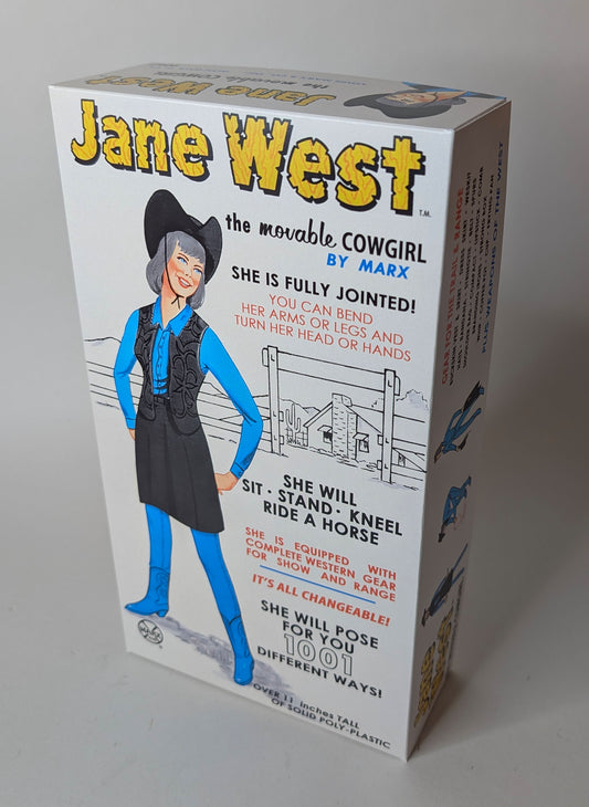 Jane West – The Movable Cowgirl - Black Accessories / Grey Hair - Fantasy Box (and Manual)