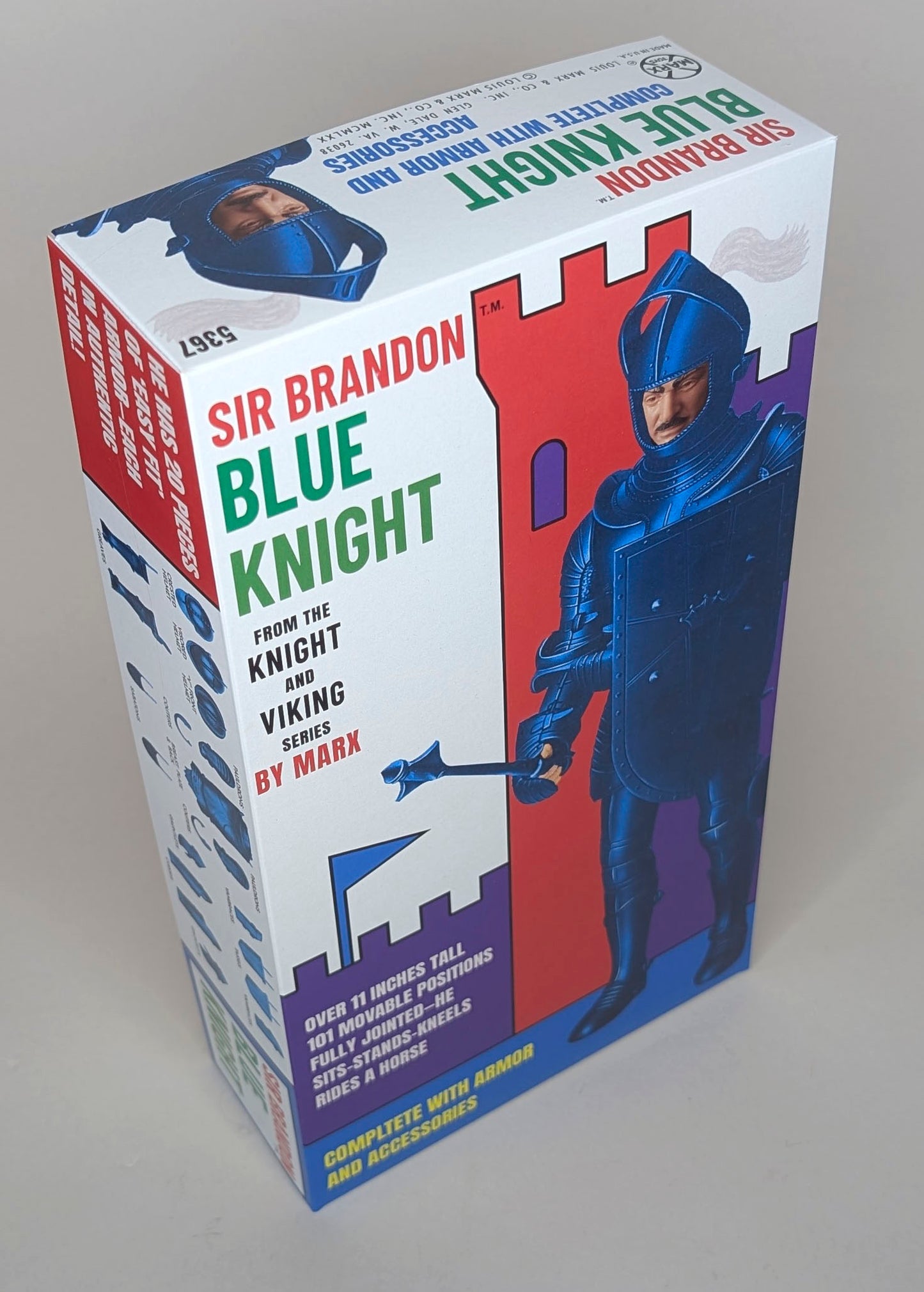 Knight – US Blue Knight, Sir Brandon MOD Version Fantasy Box with Manual and Banner