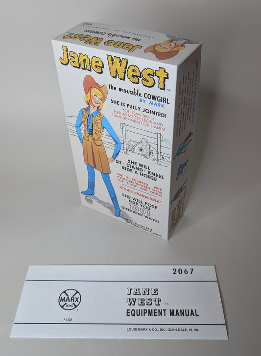 Jane West – The Movable Cowgirl - 1st Edition - Reproduction Box (and Manual)