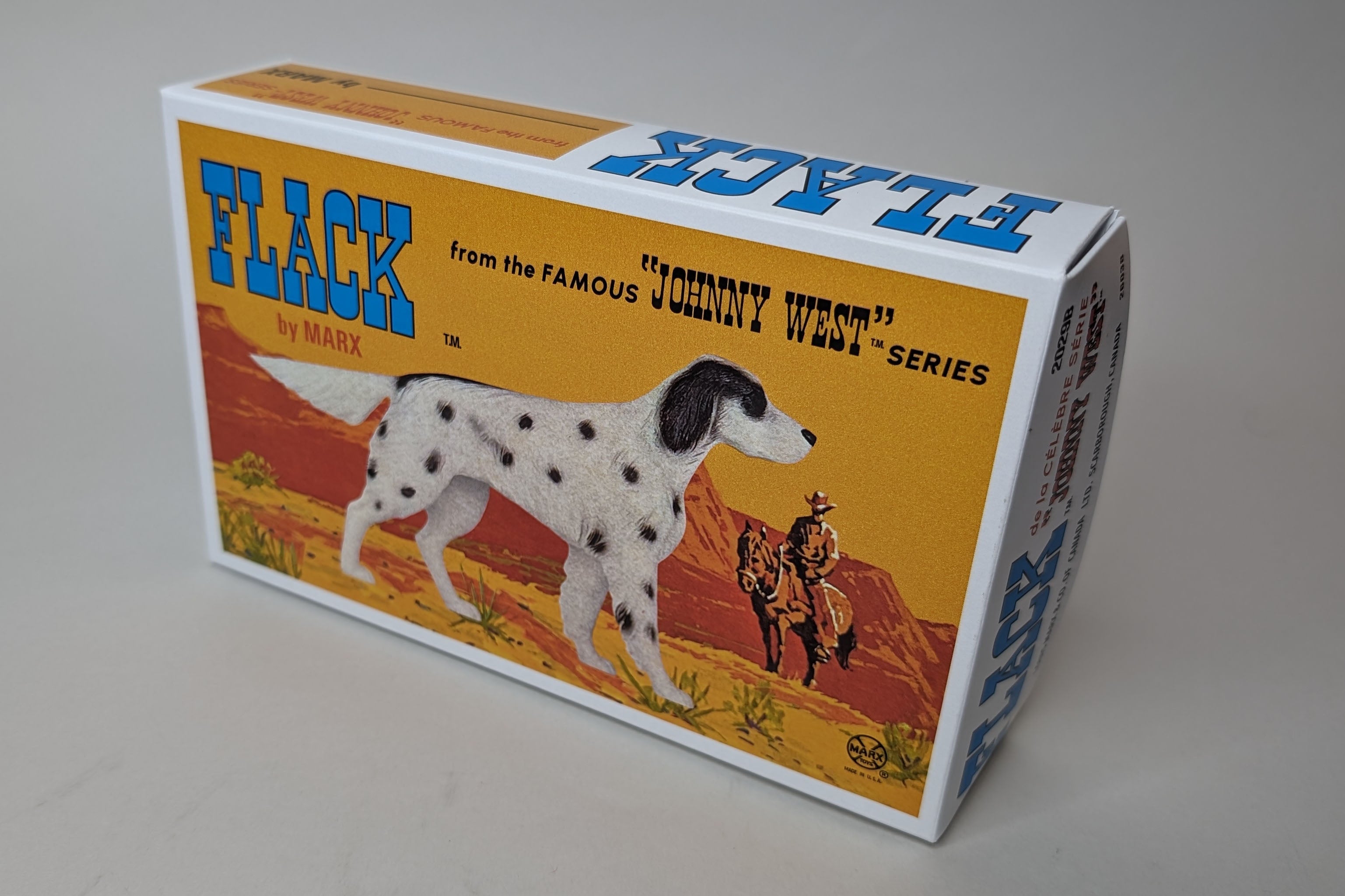 Johnny West - FLACK - Dog - Canadian Reproduction Box – Stewart's Attic