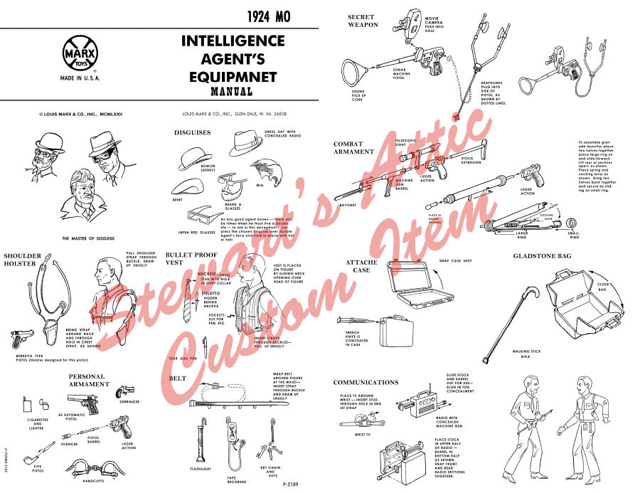 Mike Hazard / Intelligence Agent MO Locker - US - Reproduction Equipment Manual