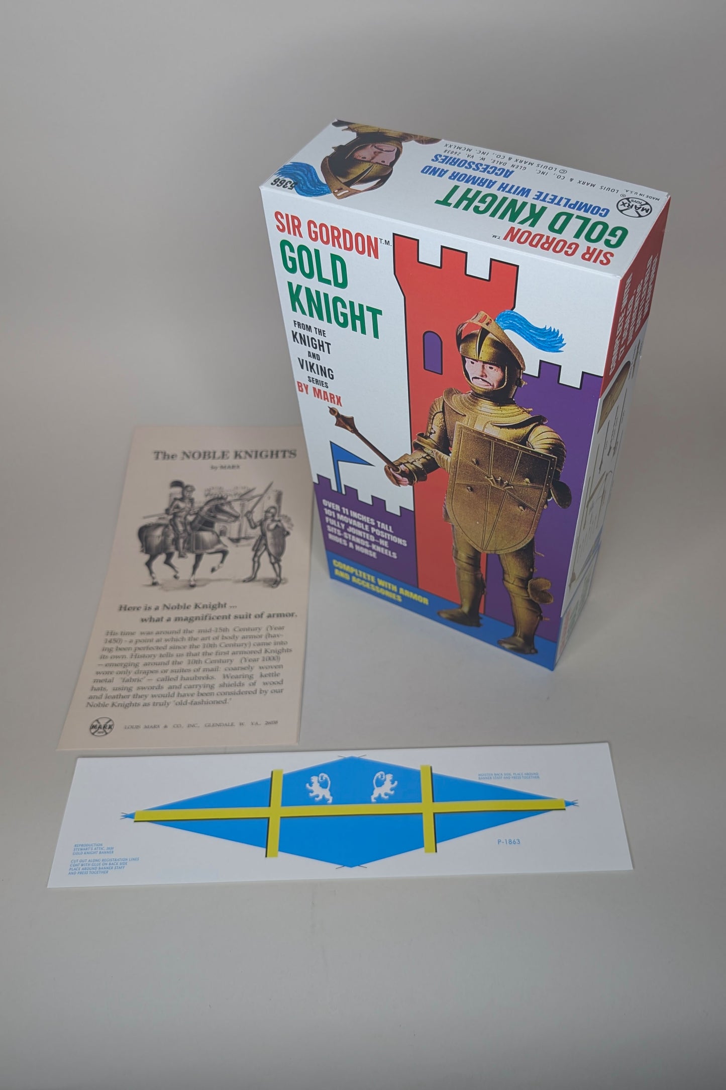 Knight – US Gold Knight, Sir Gordon MOD Version Reproduction Box with Manual and Banner