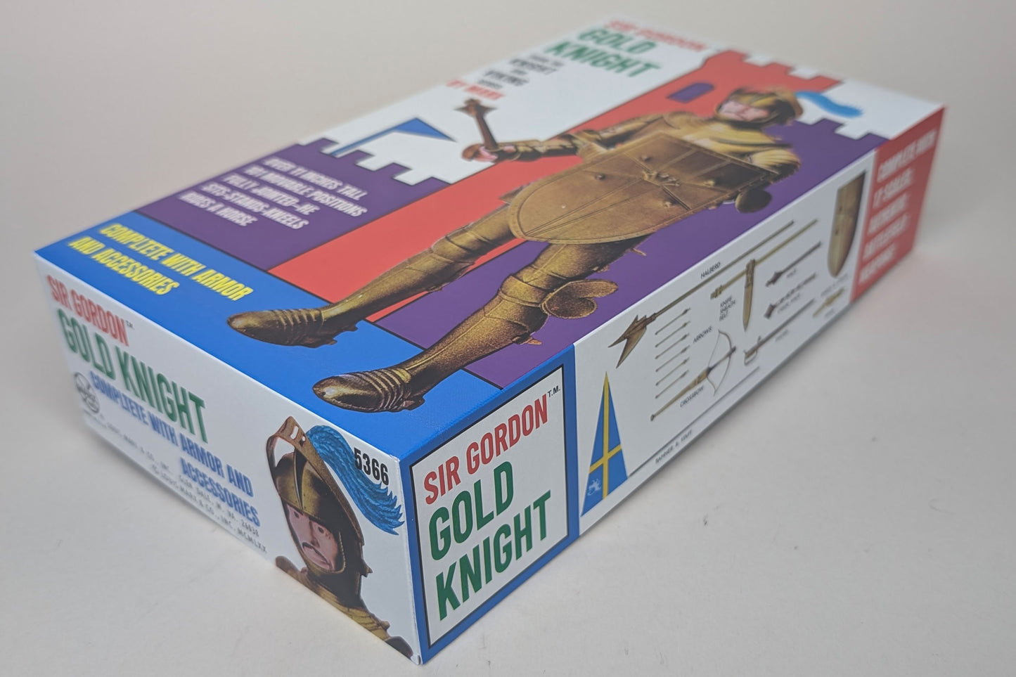 Knight – US Gold Knight, Sir Gordon MOD Version Reproduction Box with Manual and Banner