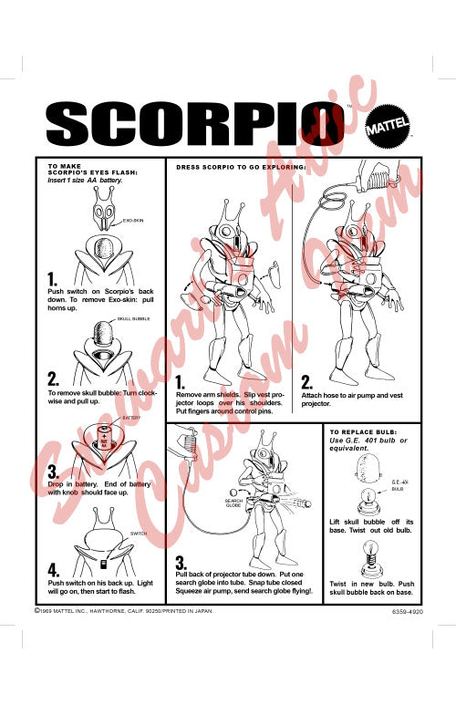 Scorpio Manual - Major Matt Mason toys