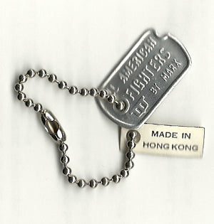 Dog Tag with chain and paper tag
