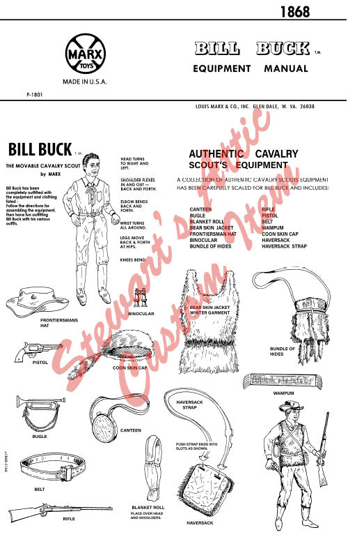 Fort Apache Fighters - FAF - Bill Buck Reproduction Box (and Manual)