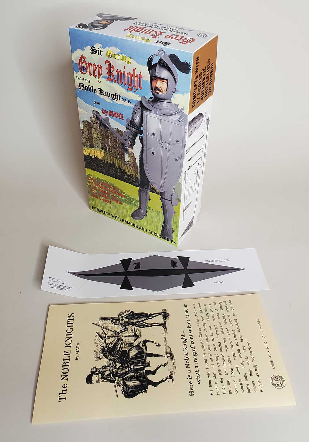Knight – UK Grey Knight, Sir Gering Fantasy Box with Manual and Banner ...