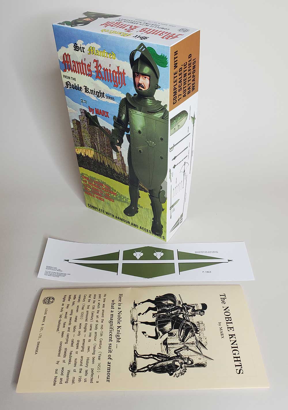 Knight – UK Mantis Knight, Sir Manfred Fantasy Box with Manual and Banner