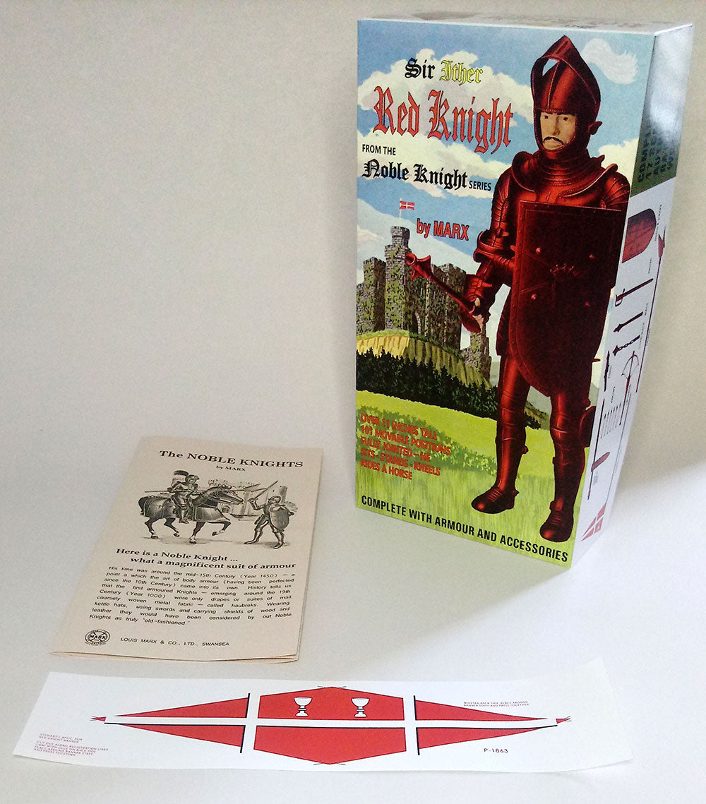 Knight – UK Red Knight, Sir Ither Fantasy Box with Manual and Banner