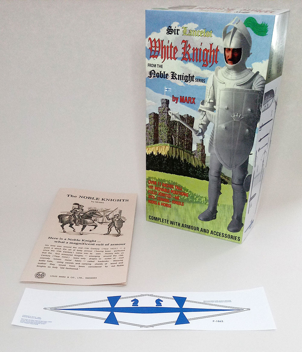 Knight – UK White Knight, Sir Lancelot Fantasy Box with Manual and Banner