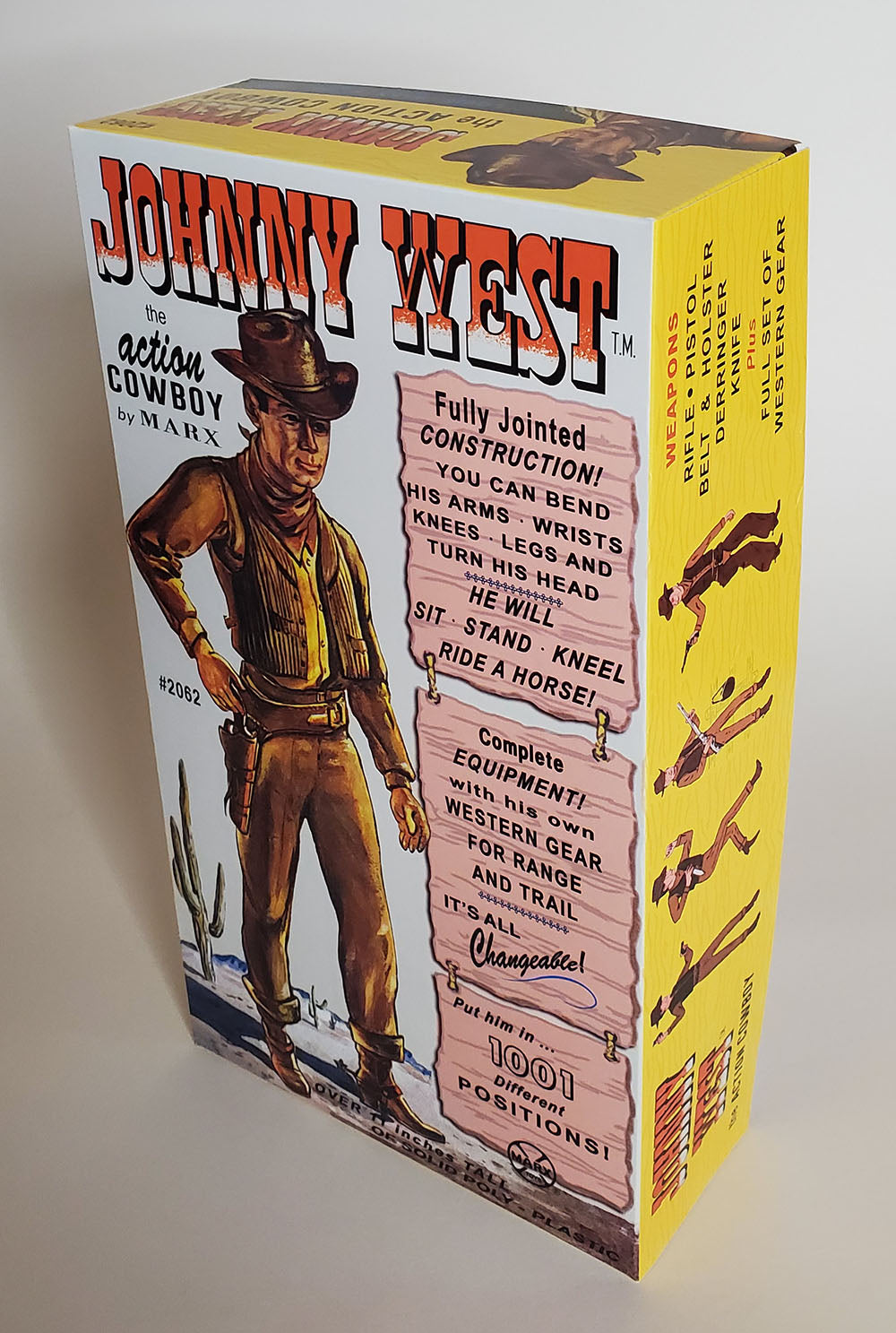 Johnny West The Action Cowboy 1st Edition Reproduction Box (and