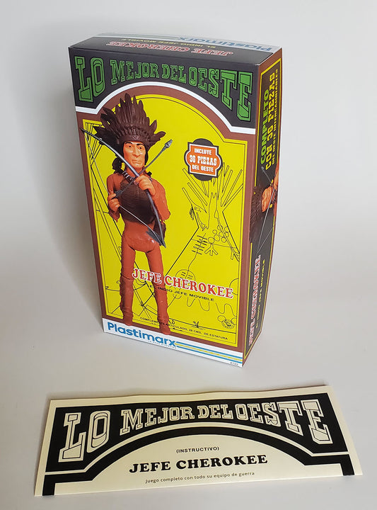 Jefe Cherokee (Chief Cherokee) (Rust Body) – Mexican - Plastimarx – Lo Mejor Del Oeste – Fantasy Box (and Manual)