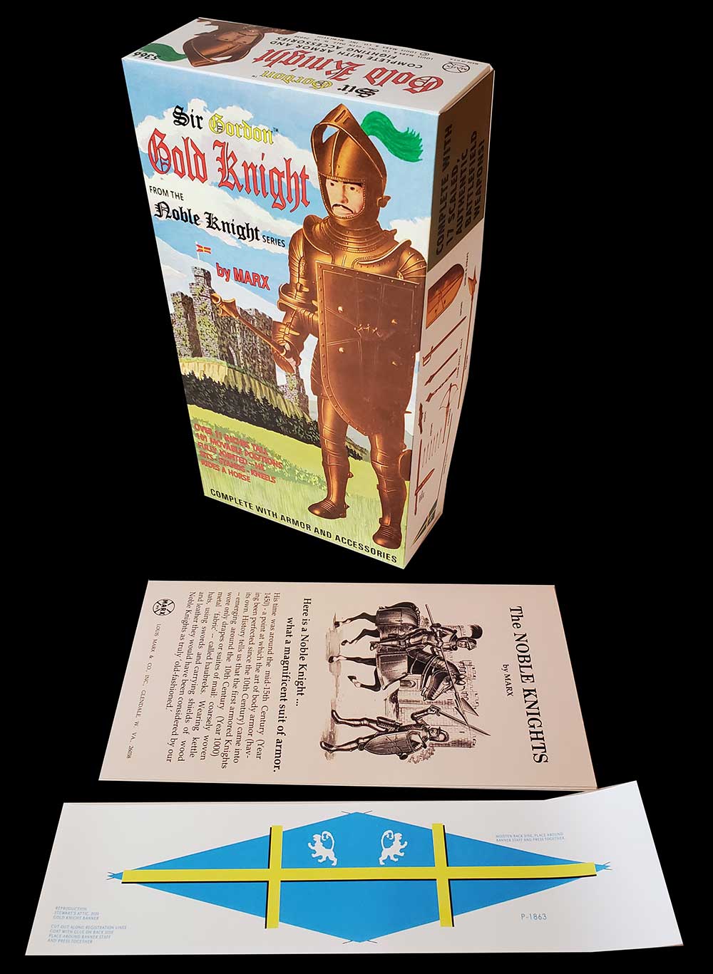 Knight – US Gold Knight, Sir Gordon Reproduction Box with Manual and Banner