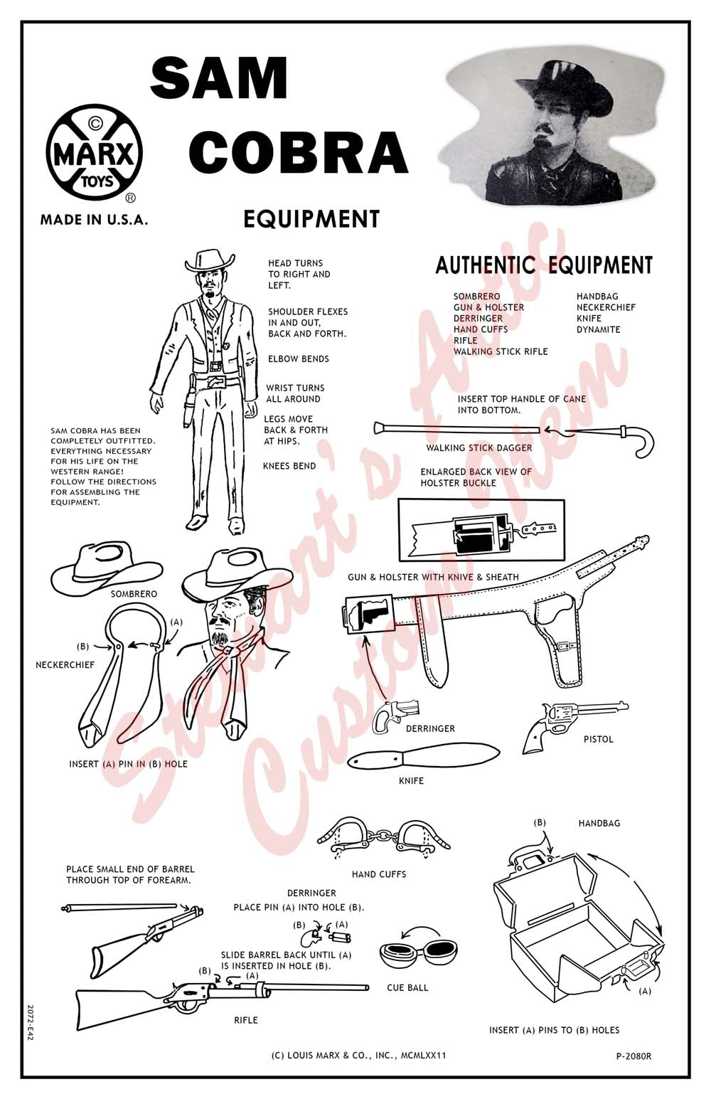 Sam Cobra Red Box Reproduction Box (and Manual)