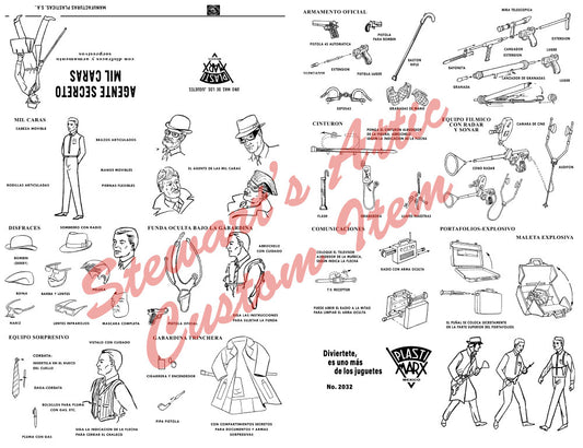 Mike Hazard - Mexican Agente Secreto - Reproduction Equipment Manual