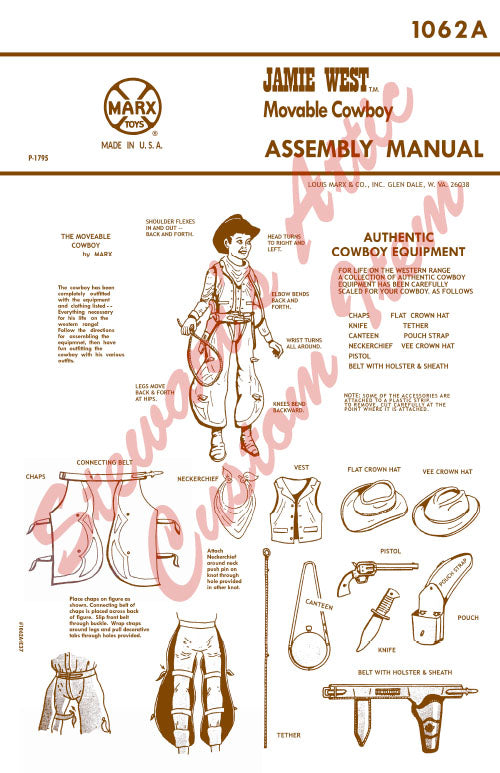 Jamie West - Original - Reproduction Equipment Manual - Brown