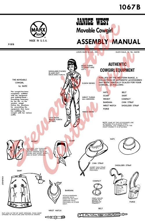 Janice West - Original - Reproduction Equipment Manual - Black