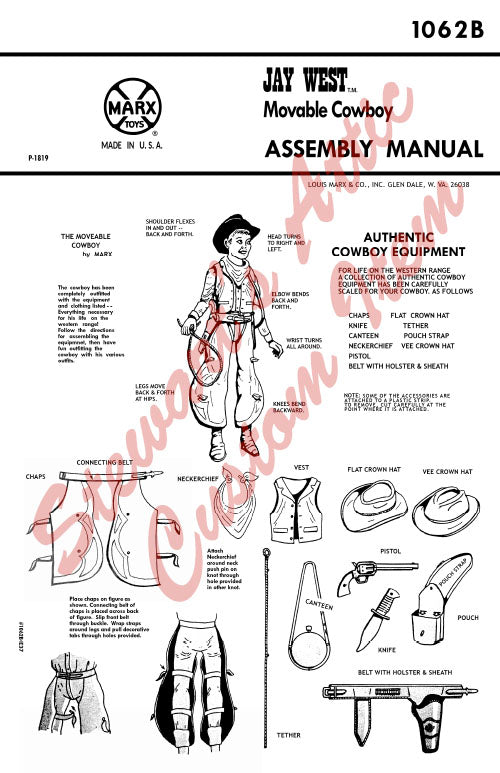 Jay West - Original - Reproduction Equipment Manual - Black