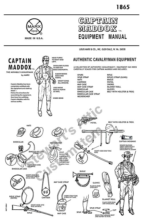 Fort Apache Fighters - FAF - Capt. Maddox Reproduction Box (and Manual)