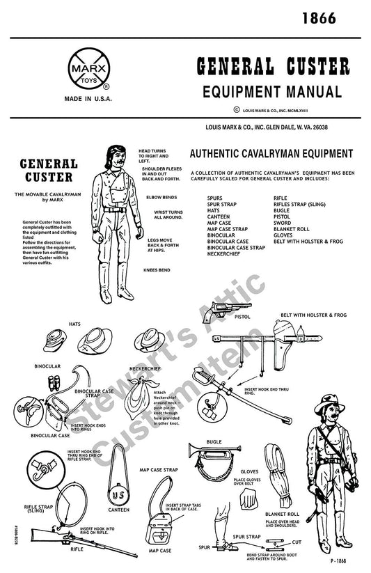 General Custer - FAF Style - Reproduction Equipment Manual - Black