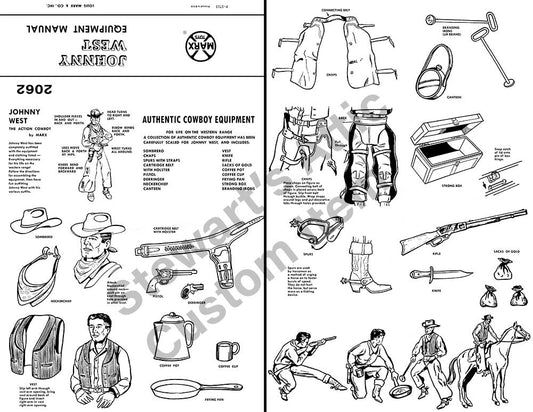 Johnny West - Campfire - FAF Style - Reproduction Equipment Manual - Black on White Paper