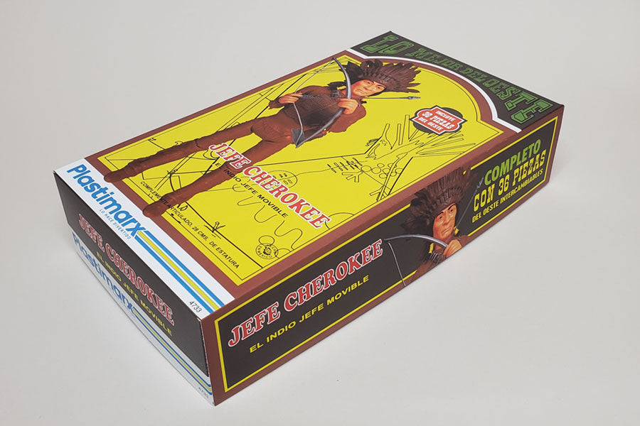 Jefe Cherokee (Chief Cherokee) (Brown Body) – Mexican - Plastimarx – Lo Mejor Del Oeste – Fantasy Box (and Manual)