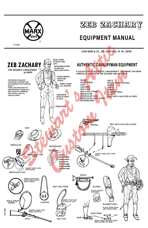 Fort Apache Fighters - FAF - Zeb Zachary Reproduction Box (and Manual)